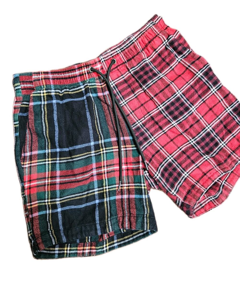 PacSun Two-tone Plaid Flannel Grunge Cotton Shorts sz Small